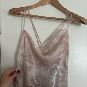 Aakaa Soft Pink Floral Midi Dress